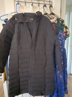 Ralph Lauren Black Quilted Hooded Long Puffer